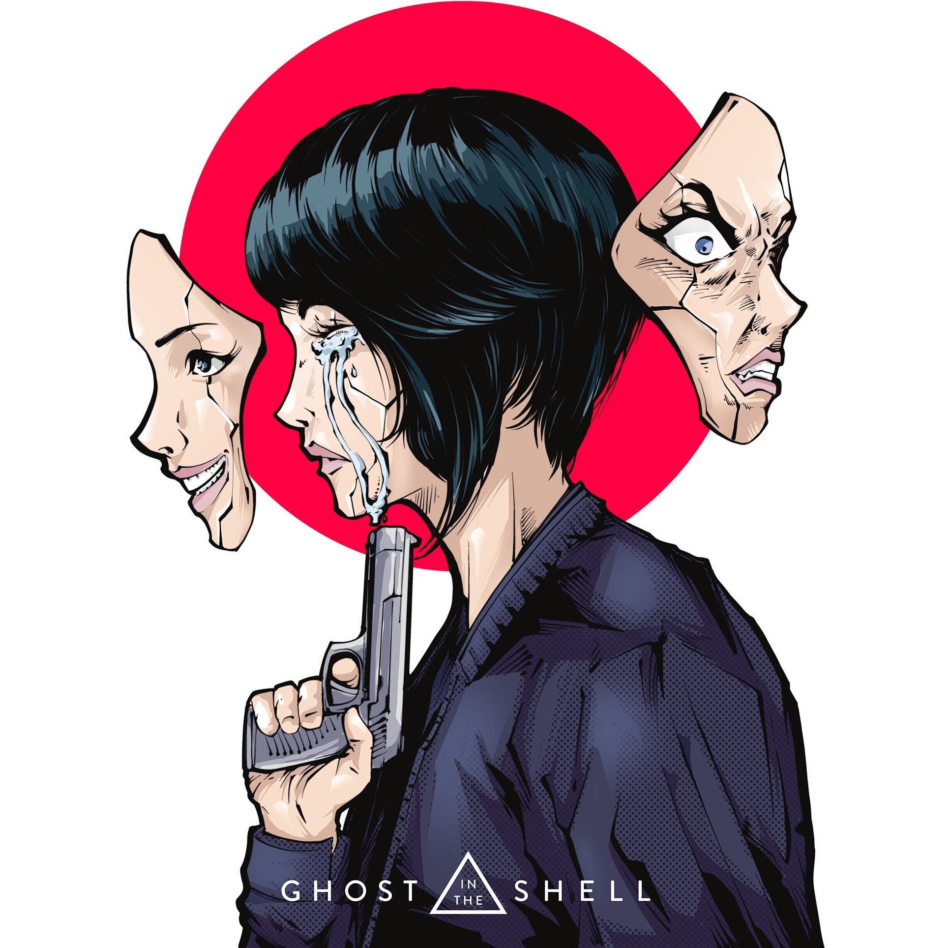 T-shirt Ghost in The Shell / Oversize